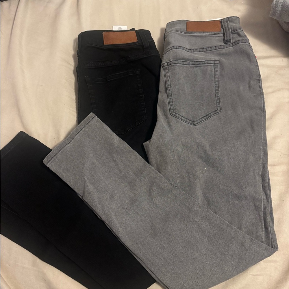 Peace Love World Skinny Jeans in Black & Gray
